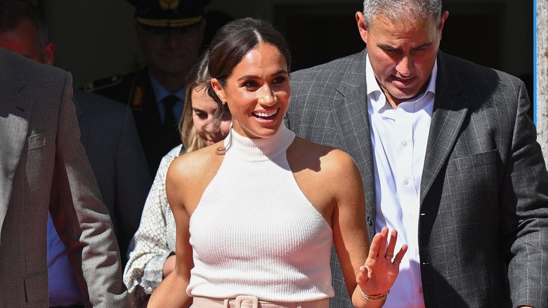 Meghan Markle wearing turtleneck tank