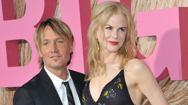 Keith Urban and Nicole Kidman wearing black