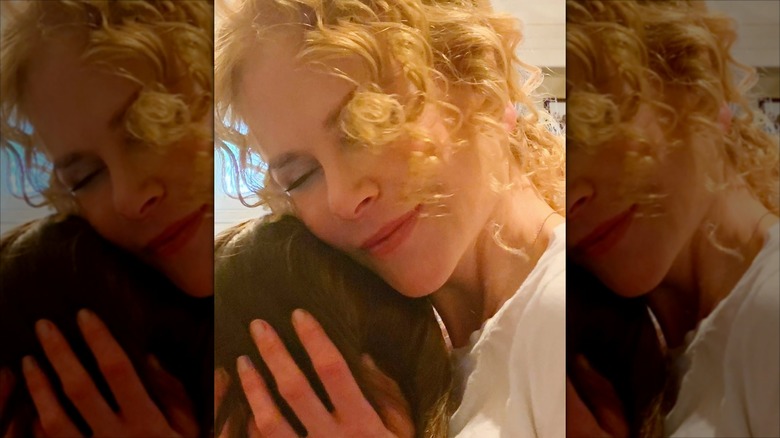 Nicole Kidman leaning her head on Sunday Rose's