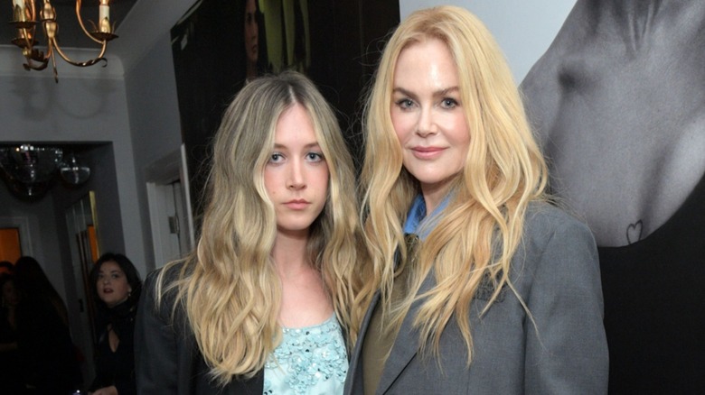 Nicole Kidman posing with her daughter, Sunday Rose-Kidman Urban