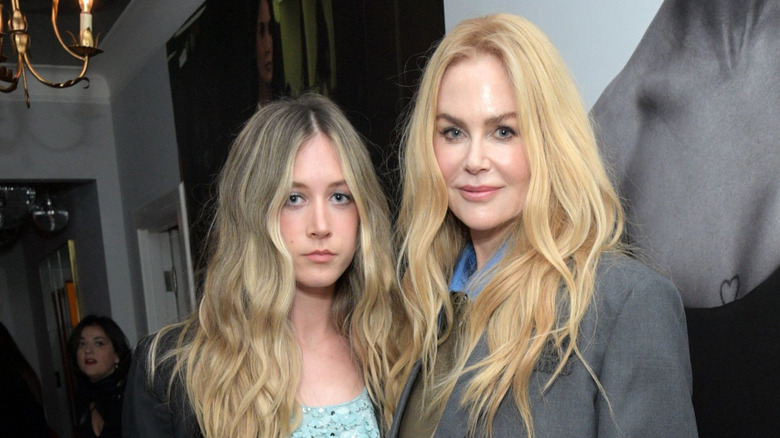 Nicole Kidman standing next to her daughter Sunday Rose Kidman Urban