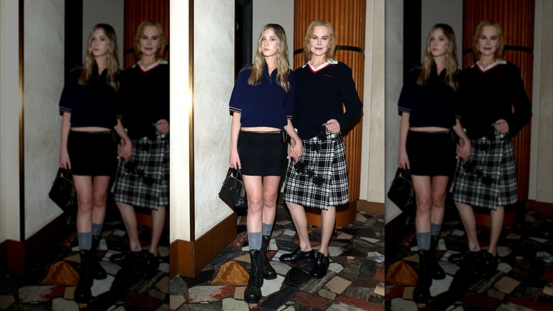 Nicole Kidman standing next to her daughter Sunday Rose Kidman Urban