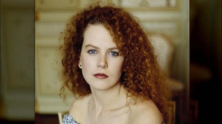 Nicole Kidman with her natural auburn curly hair