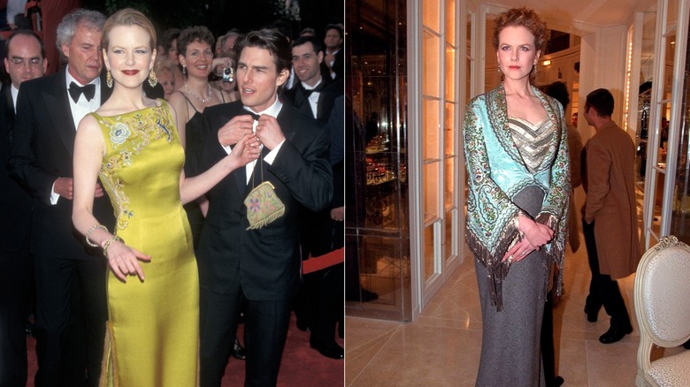 Side by side photos of Nicole Kidman at two events in 1997