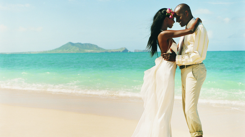 A beach wedding 