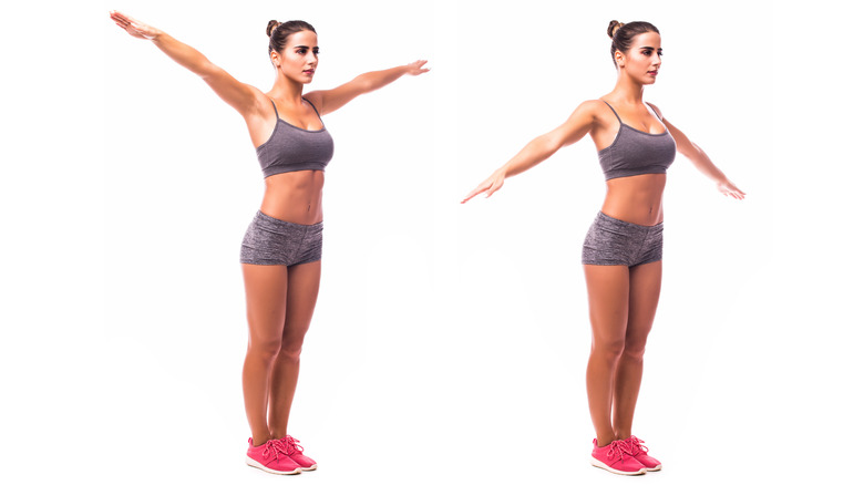Woman doing arm circles