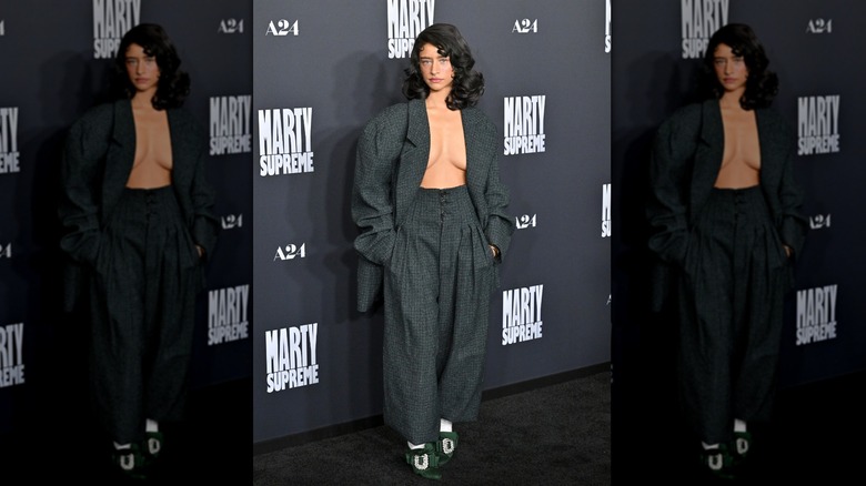 Odessa A'zion attends the Los Angeles Premiere of A24's "Marty Supreme" december 2025