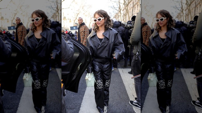 Odessa A'zion attends the Loewe Menswear Fall/Winter 2024-2025