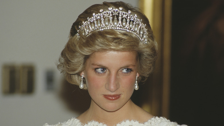 Princess Diana looking demure