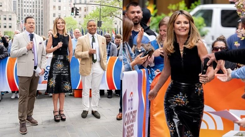 Side-by-side photos of Savannah Guthrie on the "Today" morning show