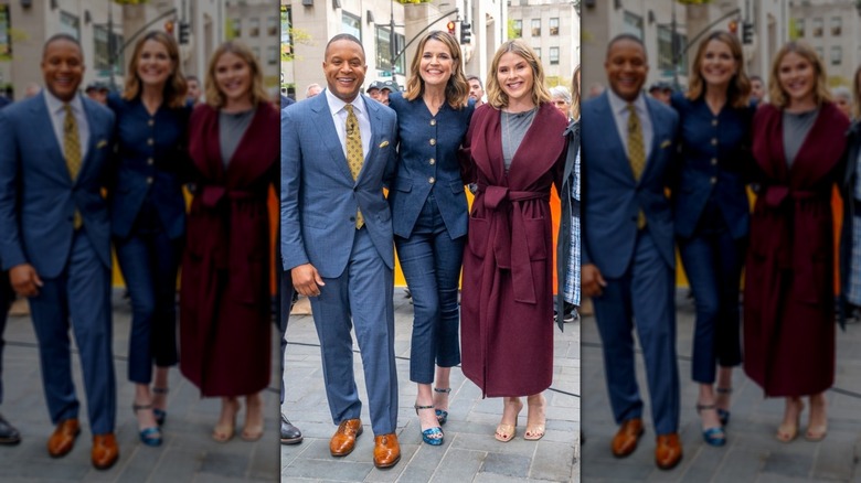 Savannah Guthrie on set with NBC team