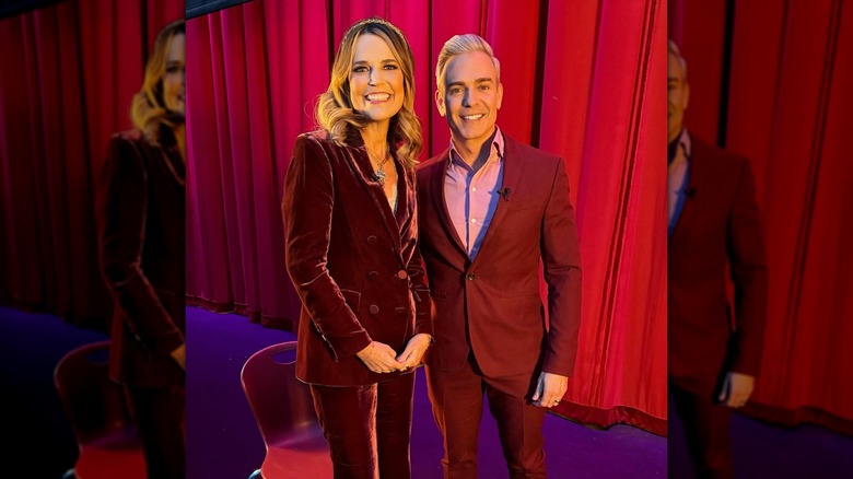 Savannah Guthrie and Matt Rodrigues posing together for a photo