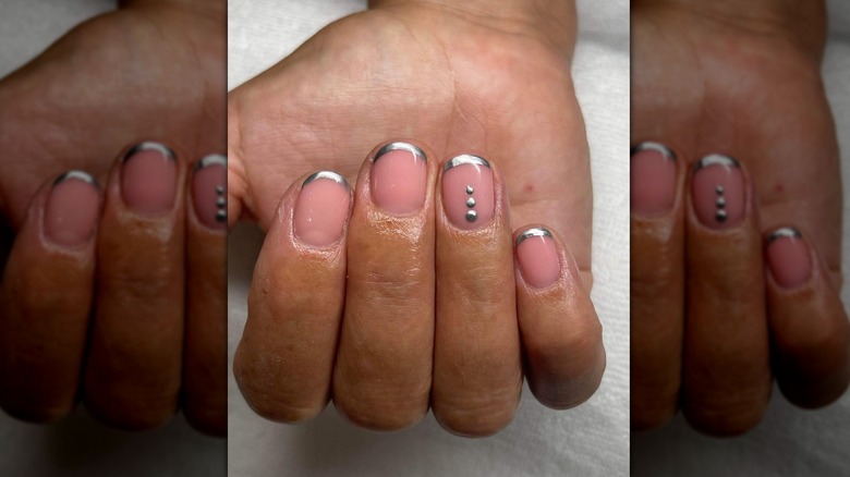chrome french tips