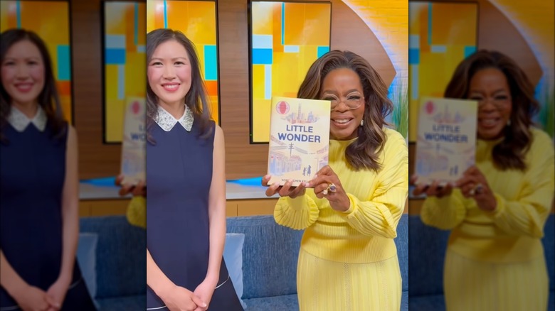 Oprah Winfrey posing with author Sophie Chen Keller on Instagram