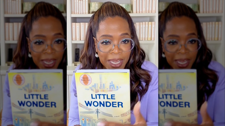 Oprah Winfrey holding up Little Wonder on Instagram