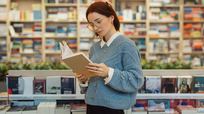 Woman reading a book