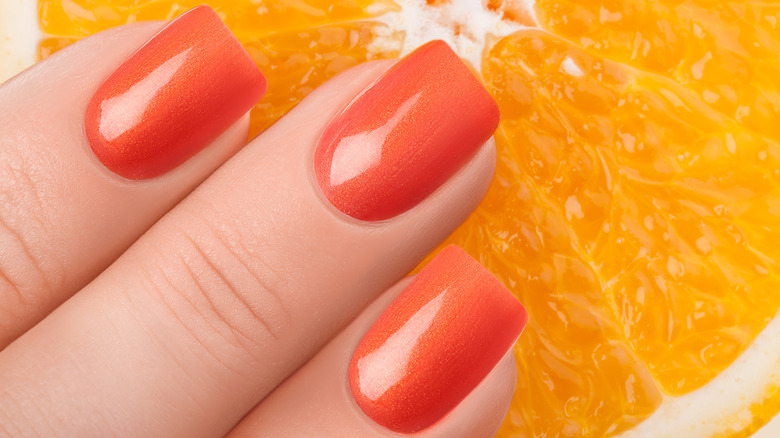 Orange nails