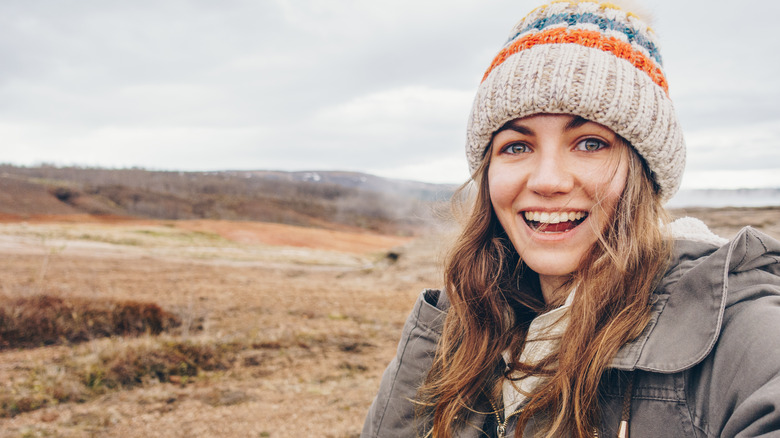 Woman wearing hat