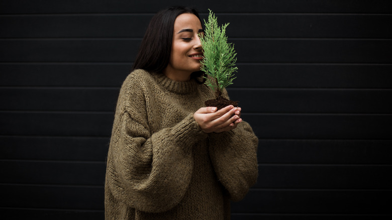 Oversized green sweater