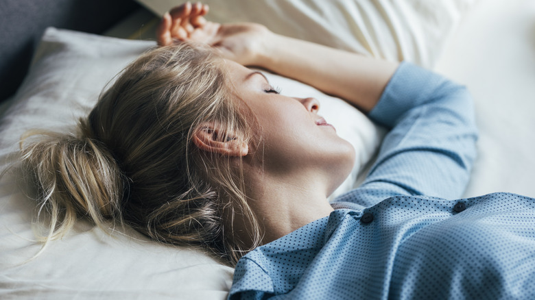 A sleeping woman