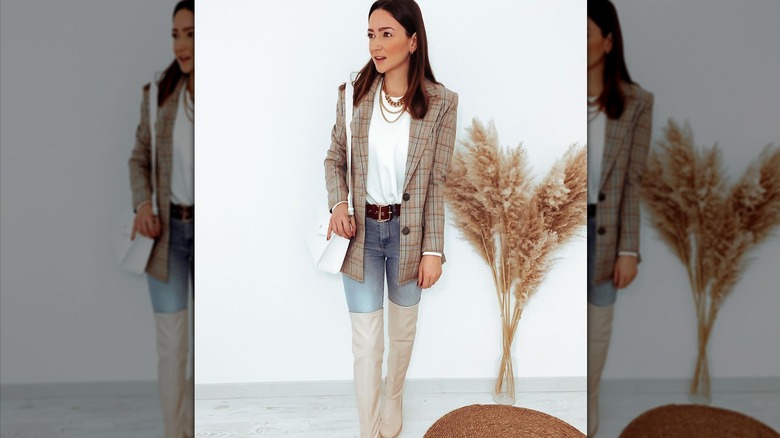 Blazer and sweater