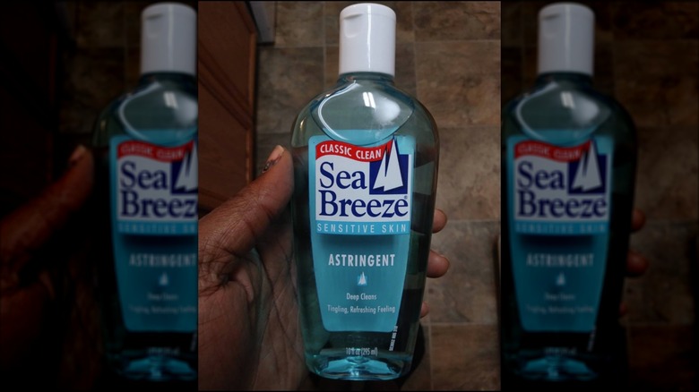Person holding Sea Breeze astringent