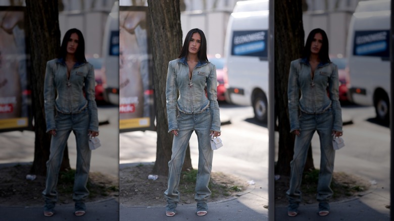 Amalie Bladt holding a micro bag