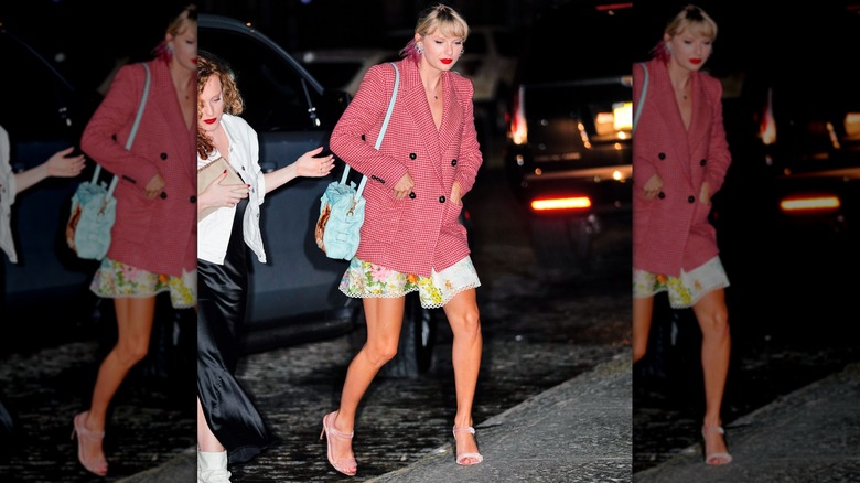 taylor swift in red blazer