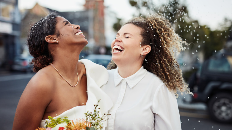 Brides on their wedding day