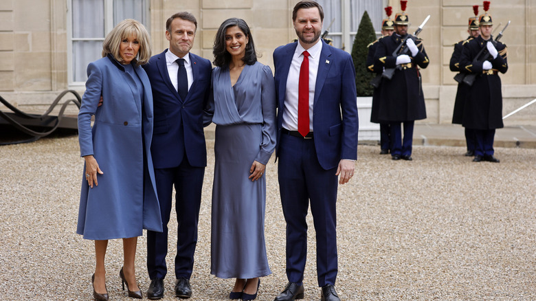 the macrons and vances in paris february 2025