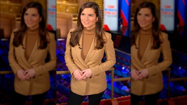 Kaitlan Collins at President Joe Biden's CNN town hall in February 2021