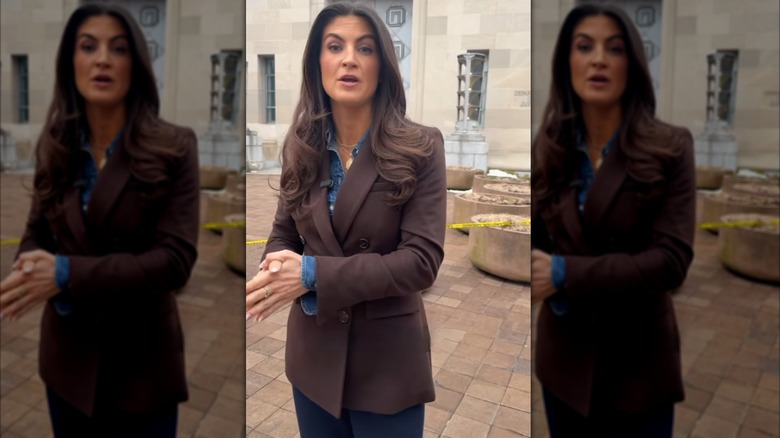 Kaitlan Collins standing outside in D.C. in February 2026