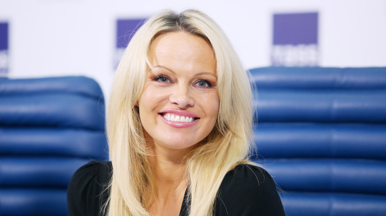 Pamela Anderson pictured smiling in 2015