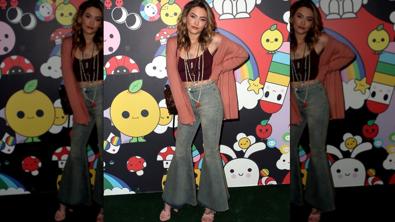Paris Jackson wearing bellbottoms