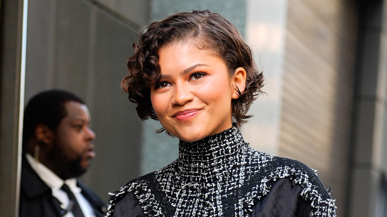 Zendaya is seen on April 1, 2026 in New York