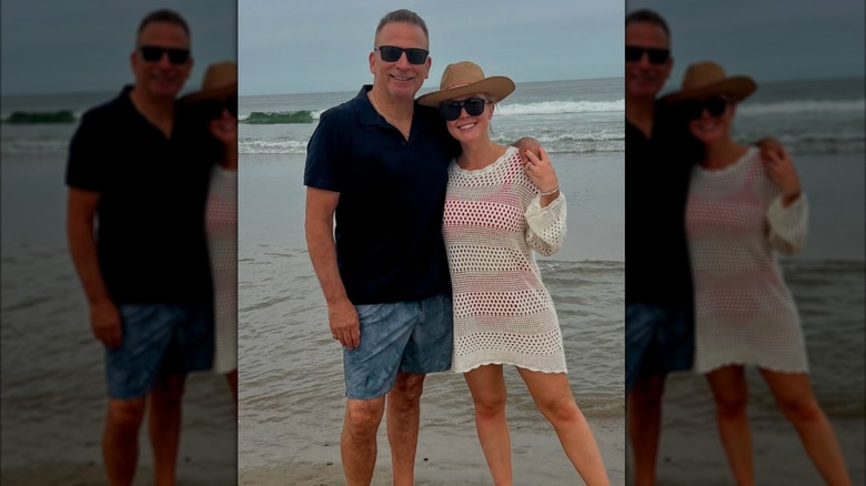 Karoline Leavitt and Nicholas Riccio at the beach july 2025