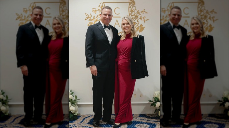 Karoline Leavitt and Nicholas Riccio attending a wedding in february 2026