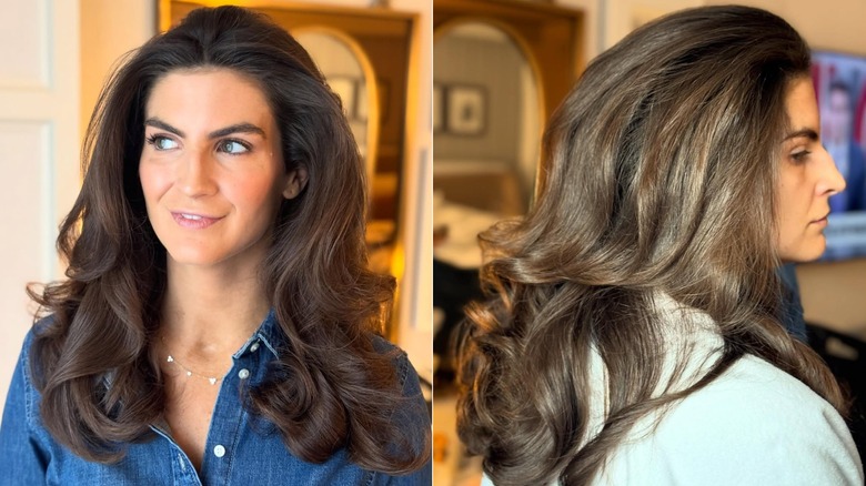 Kaitlan Collins with bombshell loose curls