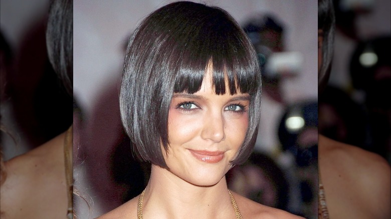 Katie Holmes with full fringe bob