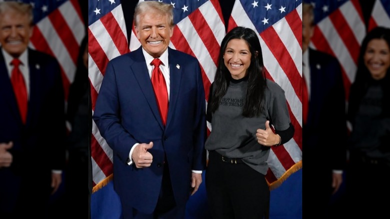 Katie Miller with Donald Trump in October 2024
