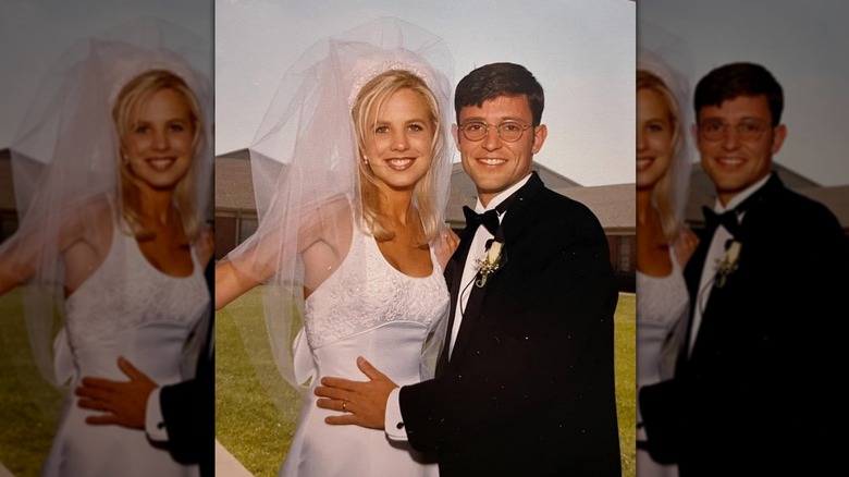 Kelly and Mike Johnson on their wedding day in May 1999