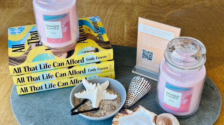 Emily Everett's "All That Life Can Afford" book set up at Reese's Book Club Bookshop