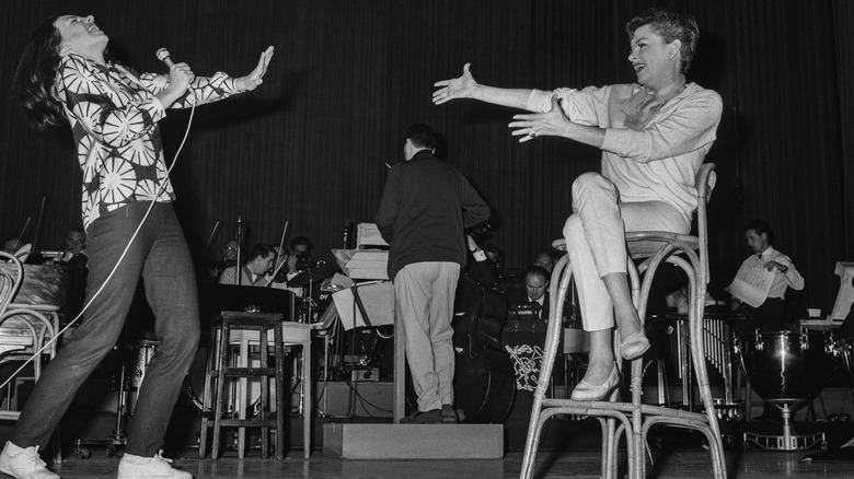 Liza Minnelli and Judy Garland at the London Palladium