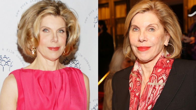 Christine Baranski with short hair