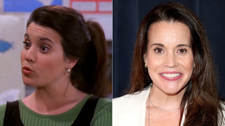 Jenna Leigh Green as Libby Chessler in Sabrina The Teenage Witch and on the red carpet in 2026, side by side photos