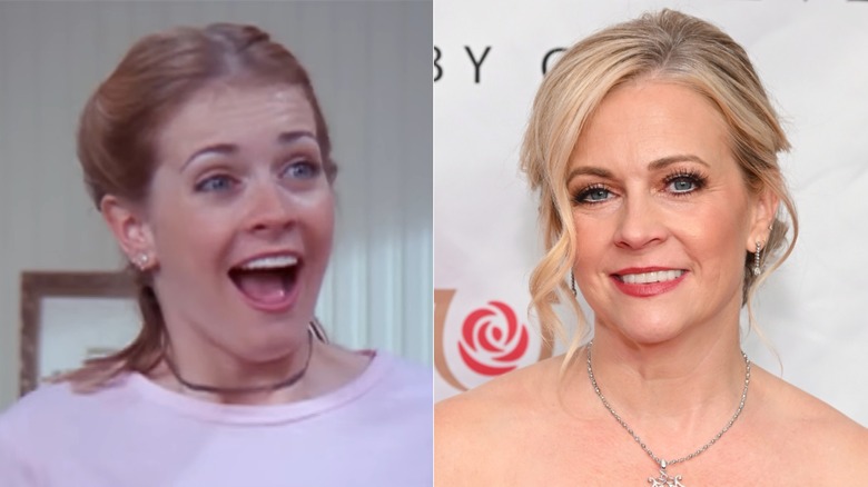 Melissa Joan Hart as Sabrina The Teenage Witch and on the red carpet in 2026, side by side photos