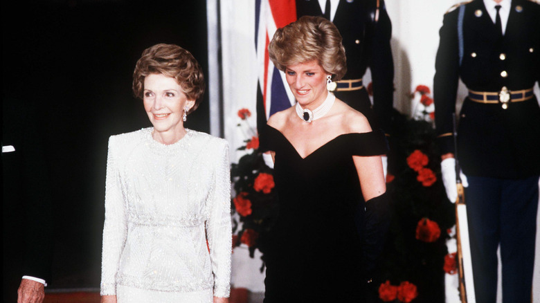 Princess Diana with first lady, Nancy Reagan