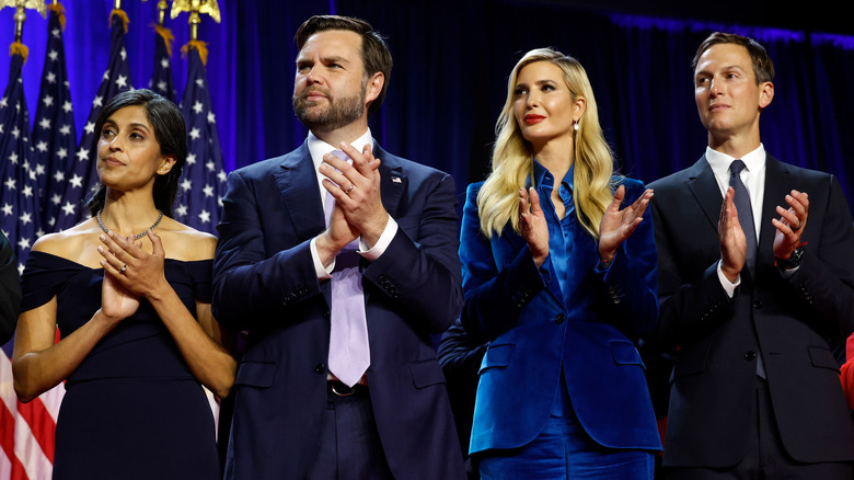 Usha and JD Vance at an election night event in November 2024, West Palm Beach
