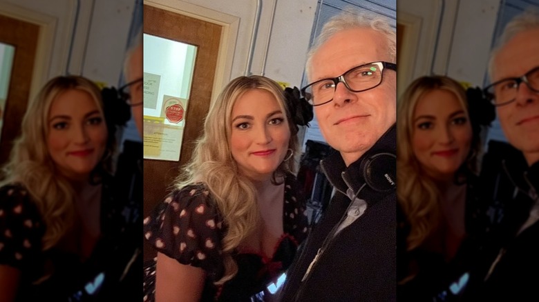 Jamie Lynn Spears on the set of her show