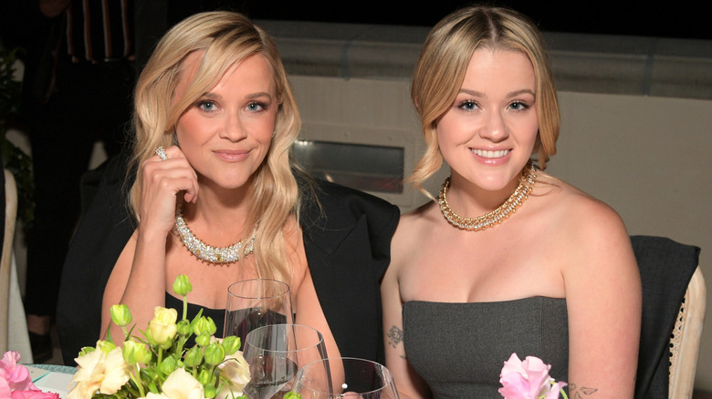 Reese Witherspoon and Ava Phillippe smiling side by side